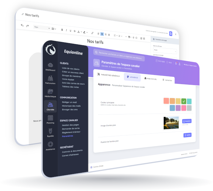 Personnalisez l'espace cavalier à votre image avec Equionline